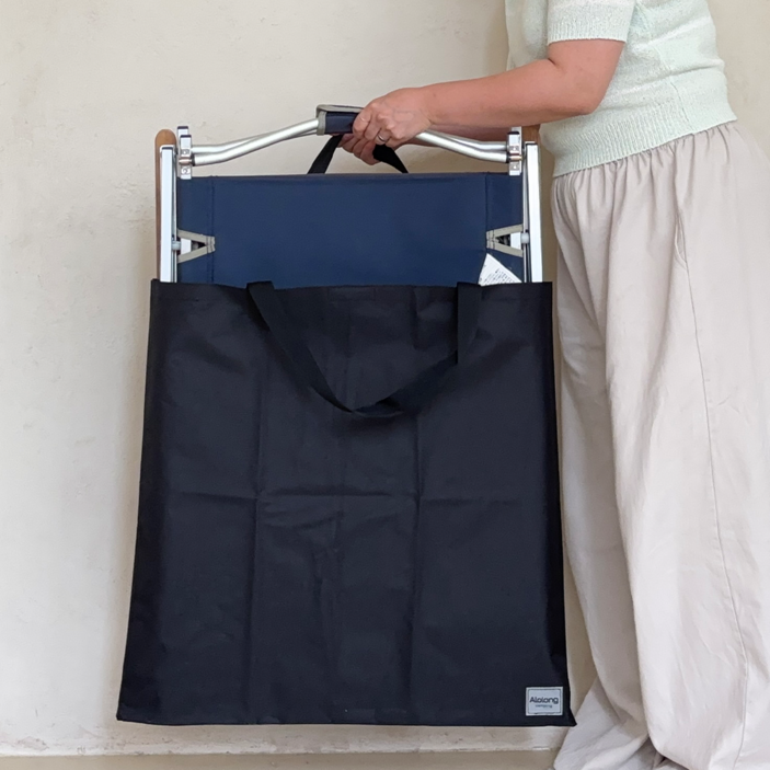 알로롱캠핑 캠핑의자 수납가방 1+1, 블랙, 2개, 1단