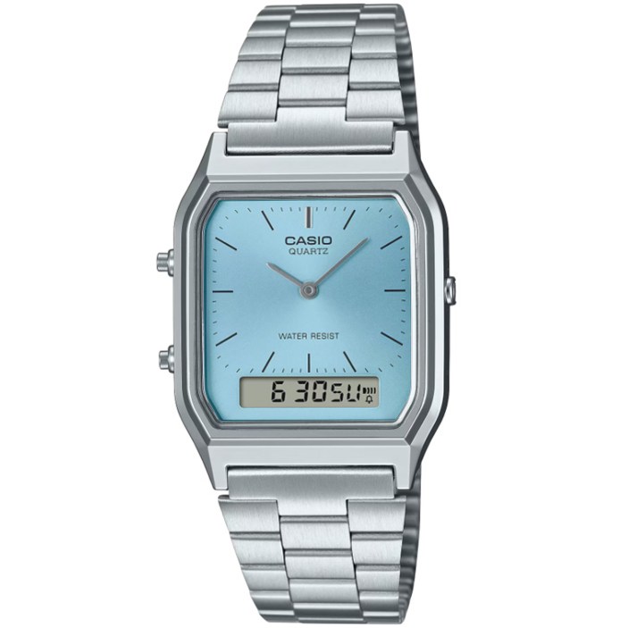 CASIO 카시오 AQ-230A-2A1MQY 클래식 손목시계 아이스 블루