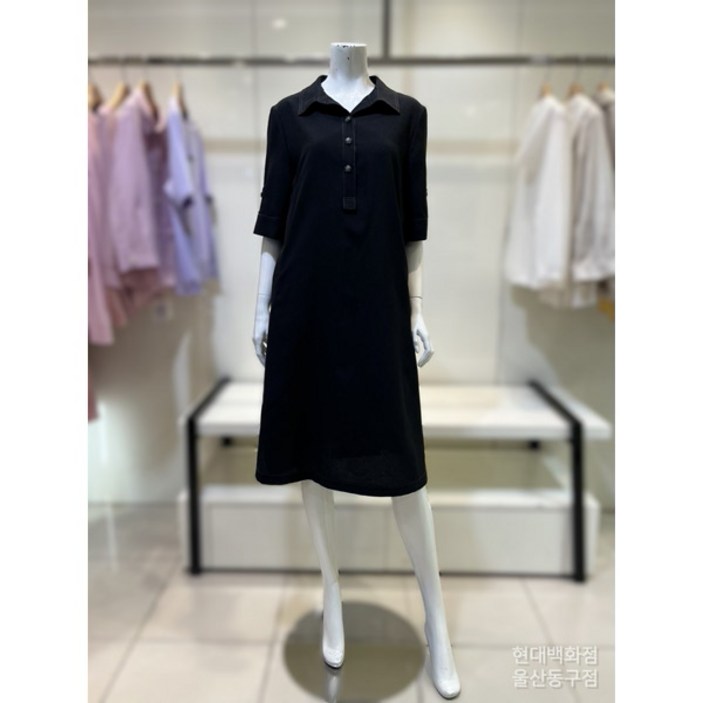 요하넥스 JH. 배색 스티치 셔링 원피스 (Z5B5D201)