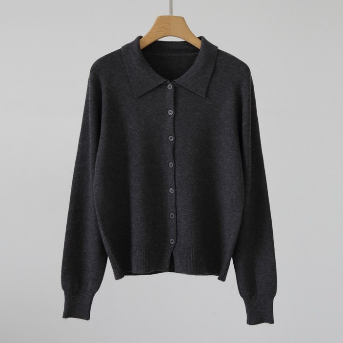 제니트 깔끔 심플 카라 투웨이 보들 포근 고급 니트 가디건 여성 부드러운 소프트 카라넥 데일리 데이트룩