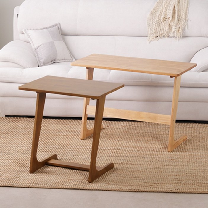 타이니 협탁 원목 사이드테이블 소파 보조 티테이블, 네추럴