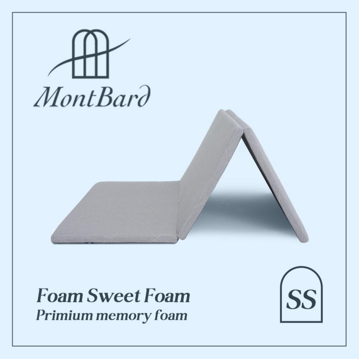 몽바르 유럽인증 토퍼 매트리스 Le 60 앙뒤랑스_접이식, 라이트 그레이, 5cm