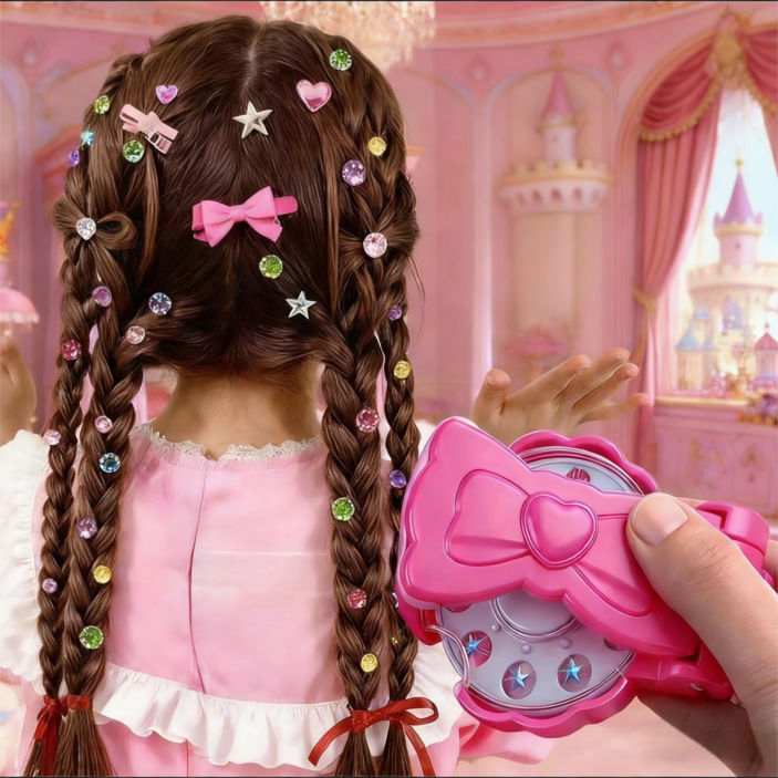 DIY 매직 드릴 주얼리 헤어 장식여자아이 장난감 소꿉놀이  집놀이 헤어 큐빅 선물용