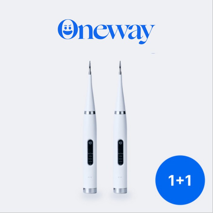 원웨이 치석제거기 전동칫솔 초음파 구강청결기 스케일러 세트 V1 [치과공식추천/1+1], 화이트, 2개, 2개