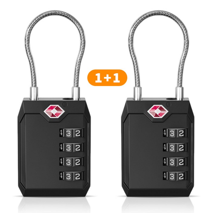 LINJIN TSA 안전 자물쇠 여행용 캐리어 자물쇠 4단계 비밀번호 2개입