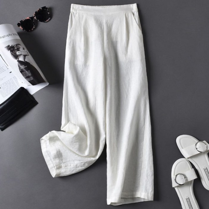 정장바지 사이즈추가 와이드 린넨팬츠 오피스룩