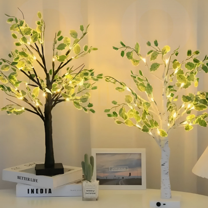 LED 자작나무 트리 스탠드 감 인테리어 소품 조명 인테리어
