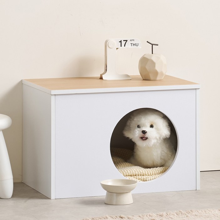 잉글랜더 오트 강아지집 고양이 숨숨집 겸용 협탁 600400