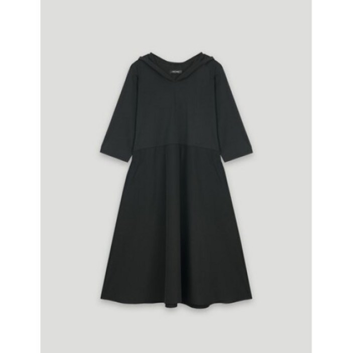 우븐배색 후드 플레어 원피스 (CKB-OP001W3) 7063074