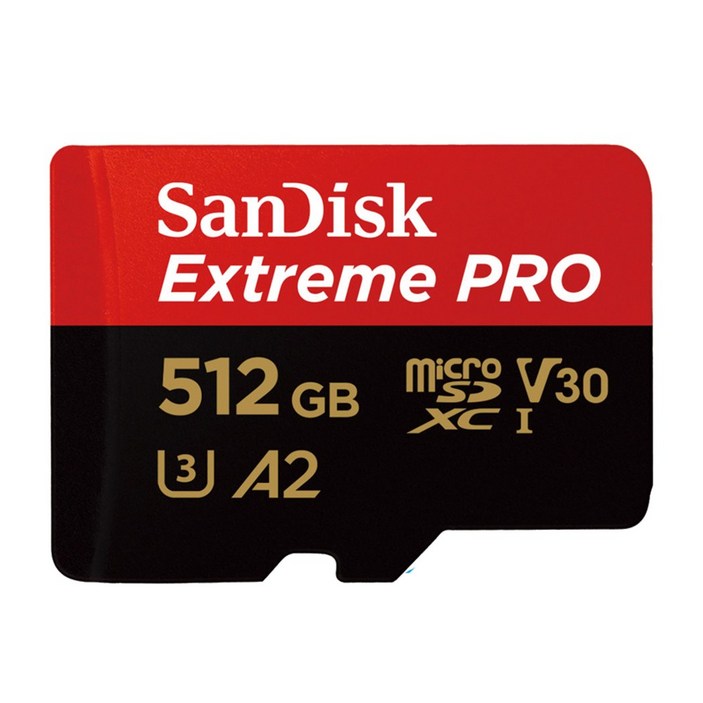 샌디스크 마이크로SD 카드 MicroSDXC Extreme Pro UHS-I QXCD U3 4K, 512GB, 1개