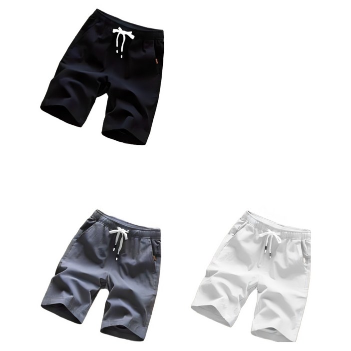 1+1+1 뉴네임 남성 시원한 린넨 5부 면 밴딩바지 반바지 쿨바지 여름반바지 여름바지