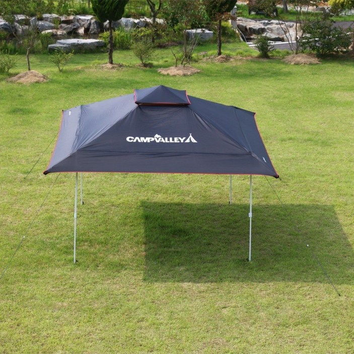 캠프밸리 가든캐노피BIG 캐노피천막 처마형 행사용천막 그늘막, 블랙