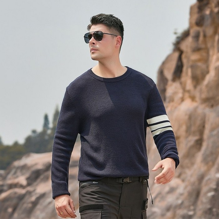 WESMART 호주산 메리노울 니트 남성용 가을겨울 보온 이너웨어 발열 스웨터 아웃도어 흡습속건 베이스 레이어 풀오버-M608