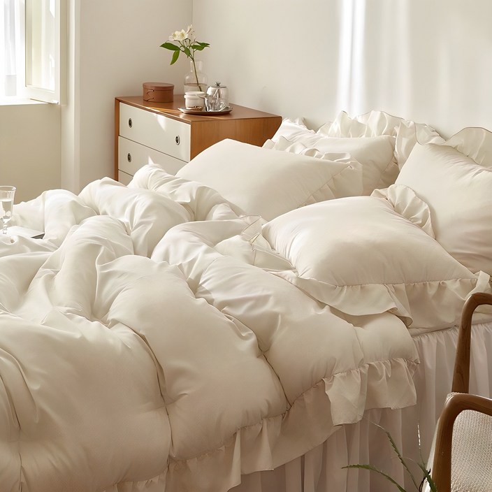 마틸라 호텔프랑스 프릴 세미 차렵이불  베게커버