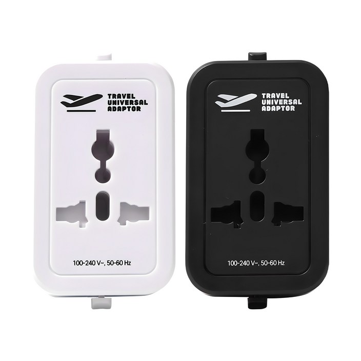 홈플래닛 해외 여행용 멀티 어댑터 2p  파우치 2p 세트