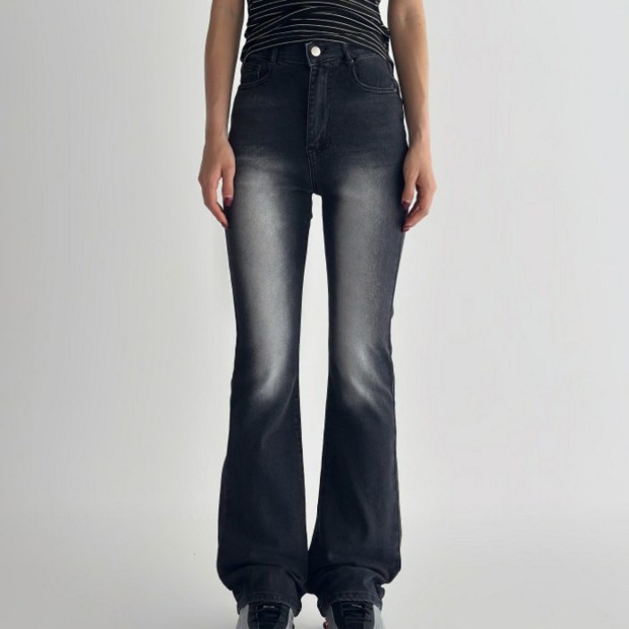 라라온 여성용 롱/기본/숏 기장 부츠컷 히든밴딩 데님 팬츠 26TSP3626