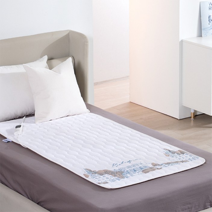 이메텍 프리미엄 전자파안심 순면 전기요 IMB095, 화이트 볼로냐, 싱글W 80cm x H 150cm