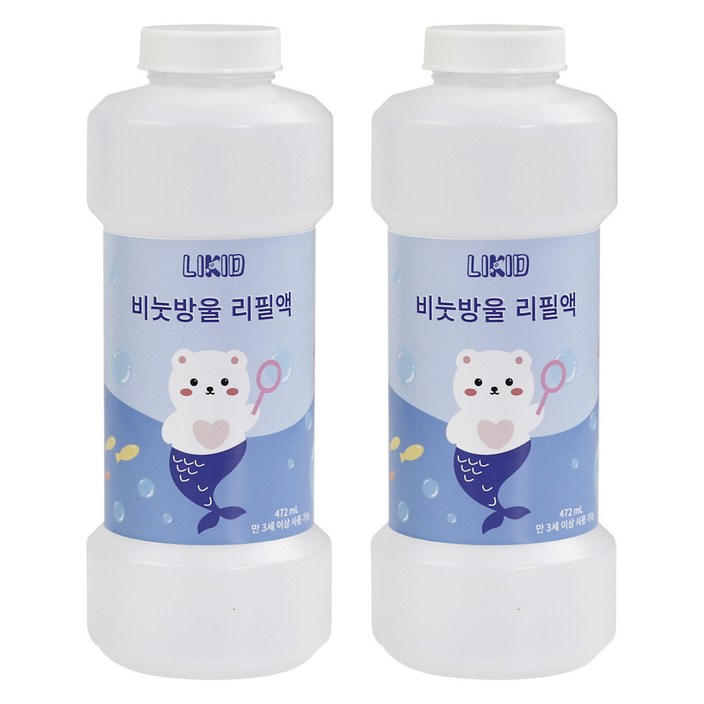 라이키드 비눗방울 리필액 LIK-BS03 472ml, 2개