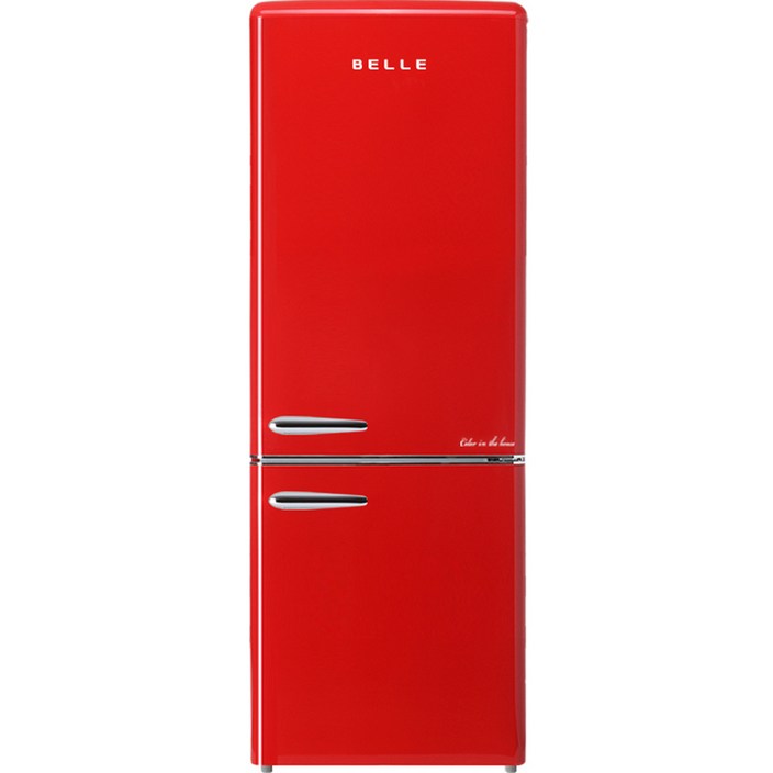 BELLE 레트로 글라스 250L 2도어 냉장고 방문설치, RC27ARD