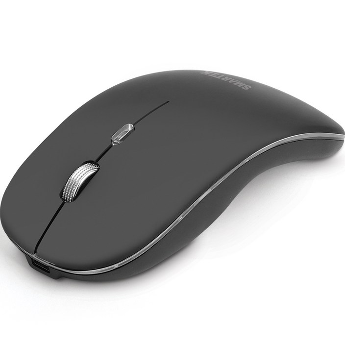 스마텍 블루투스 5.2무선 리시버 듀얼 마우스 STMBT3000, STMBT3000, 블랙