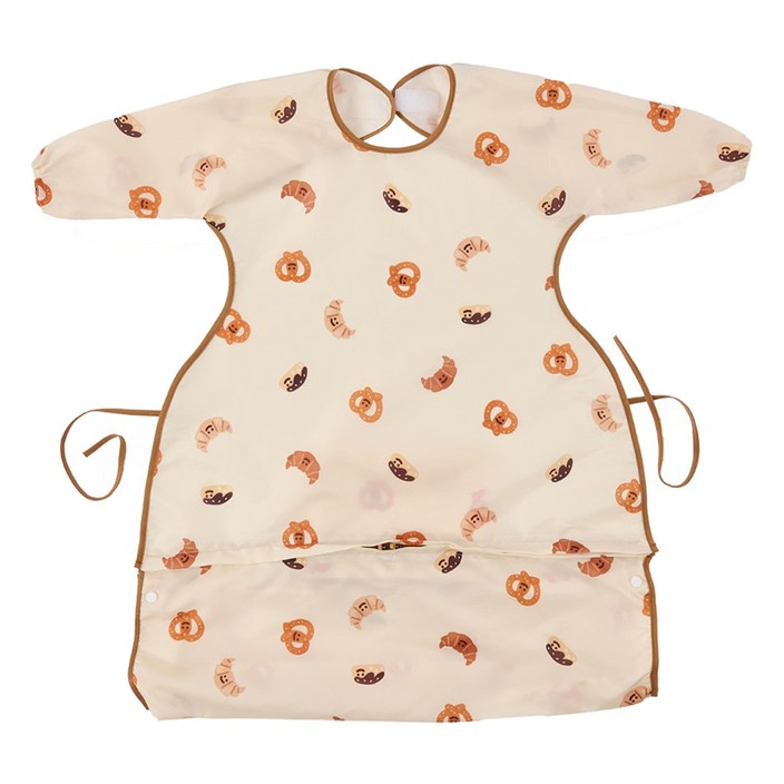 퍼기 유아용 자기주도 이유식 긴팔형 턱받이