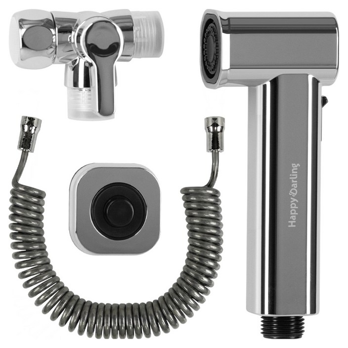 해피달링 다용도 욕실 스프레이건 베란다 호스 청소건 세트