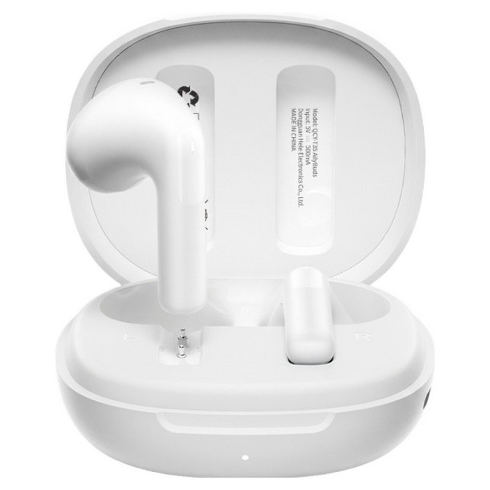 QCY 에일리버즈 Hi Res LDAC 오픈형 무선 블루투스 이어폰, 화이트, 4.5시간, 방수가능, QCYT35 AilyBuds, 화이트