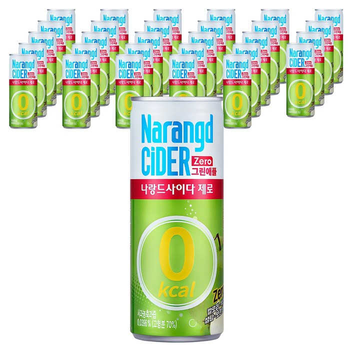 나랑드사이다 제로 그린애플, 245ml, 30개