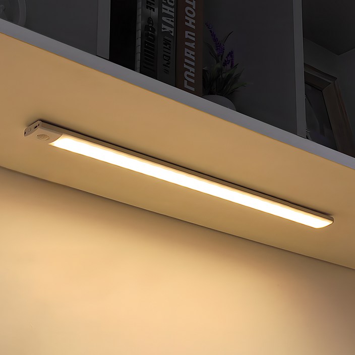 충전식 3색 LED 밝기 조절 무선 모션 직부등 40cm, 웜화이트 + 내추럴화이트 + 쿨화이트
