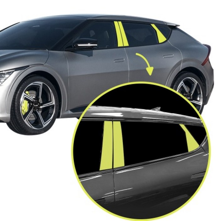 EV6 PPF 필름 실내 실외 하이그로시 생활 스크래치 보호 패키지 도어엣지 B C필러 필러