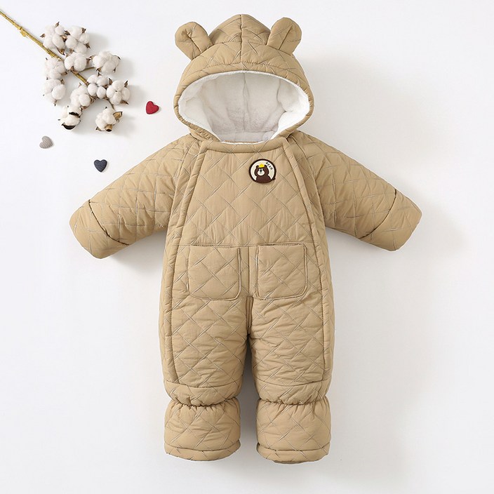 AA0847 겨울 신생아 베이비 키즈 패딩 우주복 점프슈트 점퍼 경량 소프트 안감 보온 방한 외출복