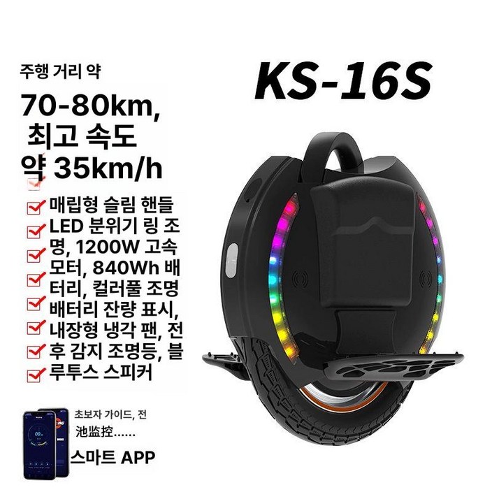 해외구매대행킹송16S 전동휠 840Wh 배터리 1200W 정격출력 16인치 외발전동휠관부가세 포함