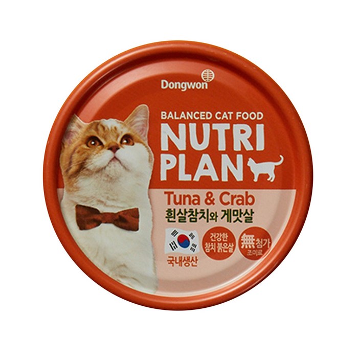 동원 뉴트리플랜 고양이 간식 습식캔 흰살참치게맛살 160g 24개, 24개, 160g, 혼합맛흰살참치게맛살