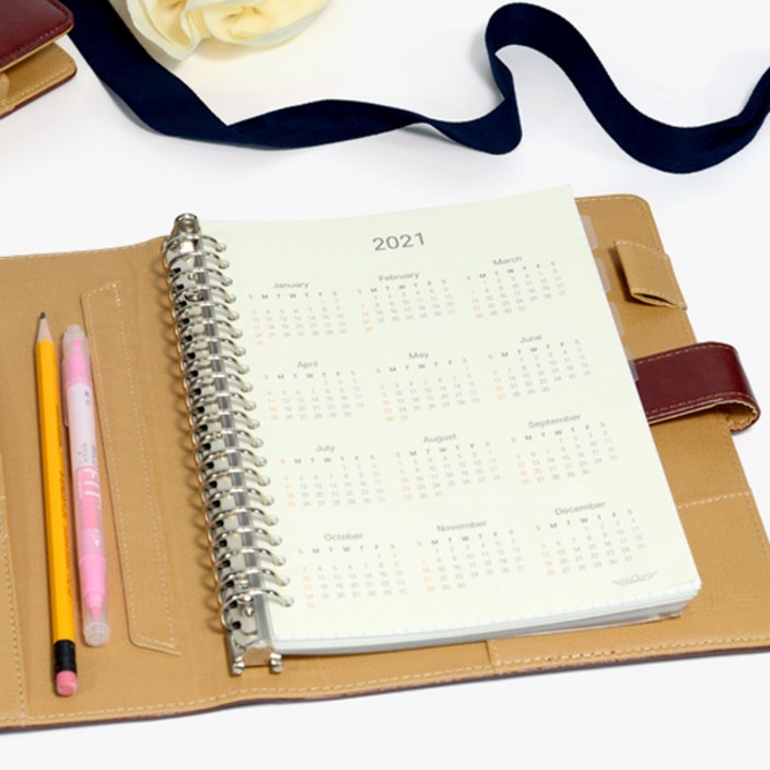 이글바인더 A5 20공 베이직 PU 가죽 바인더 풀세트 속지포함 사무 미팅 비지니스 다이어리