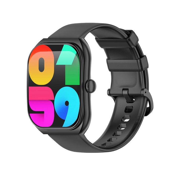 PEJE 2.01인치 2.5D 곡면 대화면 GPS 운동 전천후 건강 모니터링 블루투스 통화 스마트 워치 51mm, 검정색, 5.1cm, GPS + 블루투스