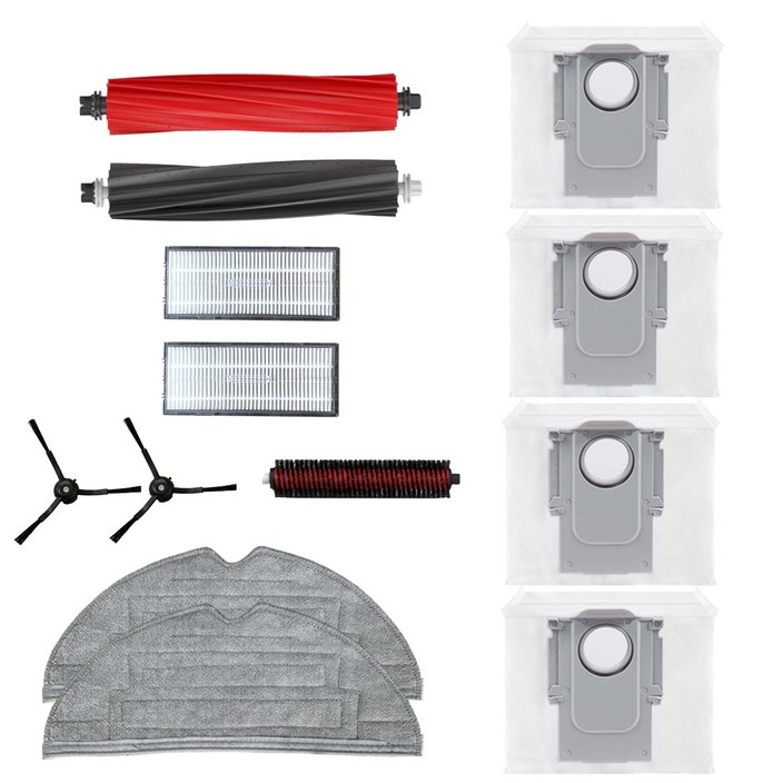 호환 로보락 S8 Pro ULTRA 소모품 먼지 필터 메인브러쉬 물걸레 리필 세척브러쉬 사이드브러쉬 먼지봉투 6종 풀 세트