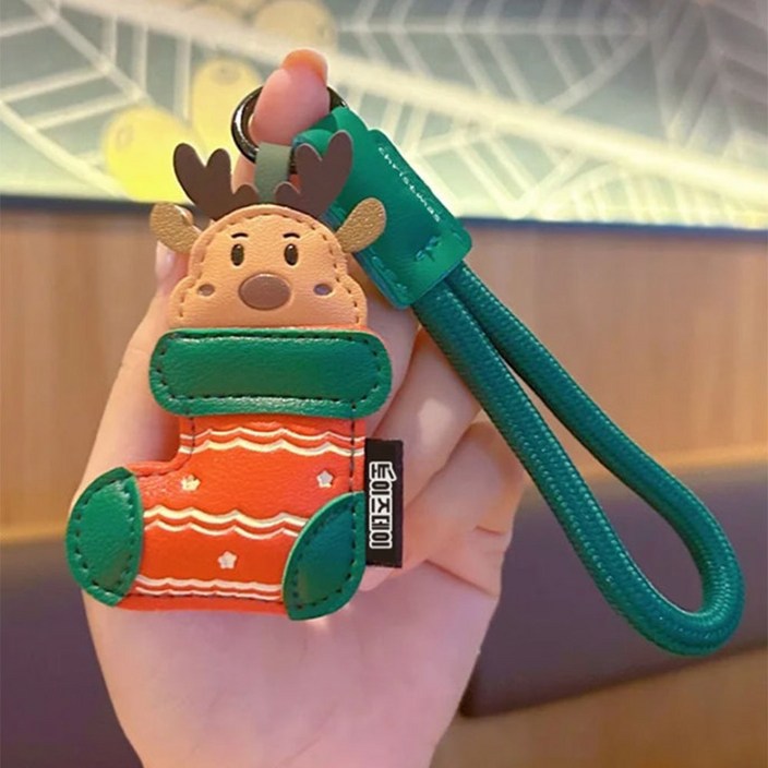 토이즈데이 크리스마스 고급 가죽 키링 가방 패션 악세서리 키홀더 열쇠고리 단체 선물 구디백