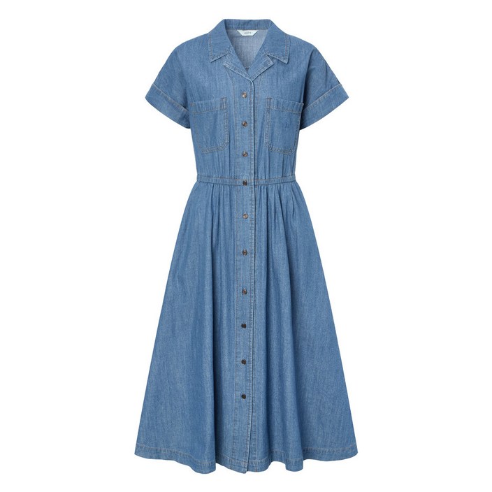 정품 헤지스 여성 여름 원피스 데님 면100 데일리룩