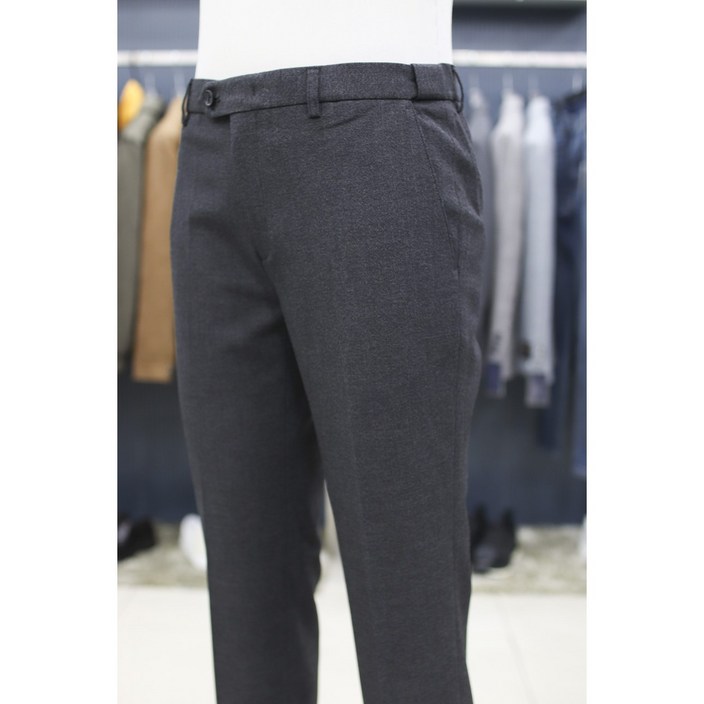 바쏘옴므 WSZ3PS21A 차콜 히든밴딩 스판 여름 슬랙스CA