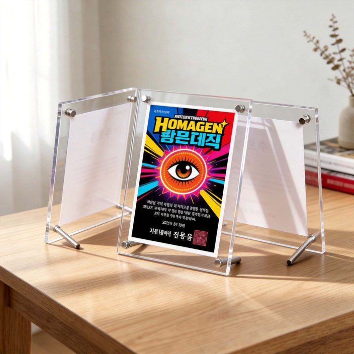 두툼한 모던 감성 아크릴 액자 스탠드