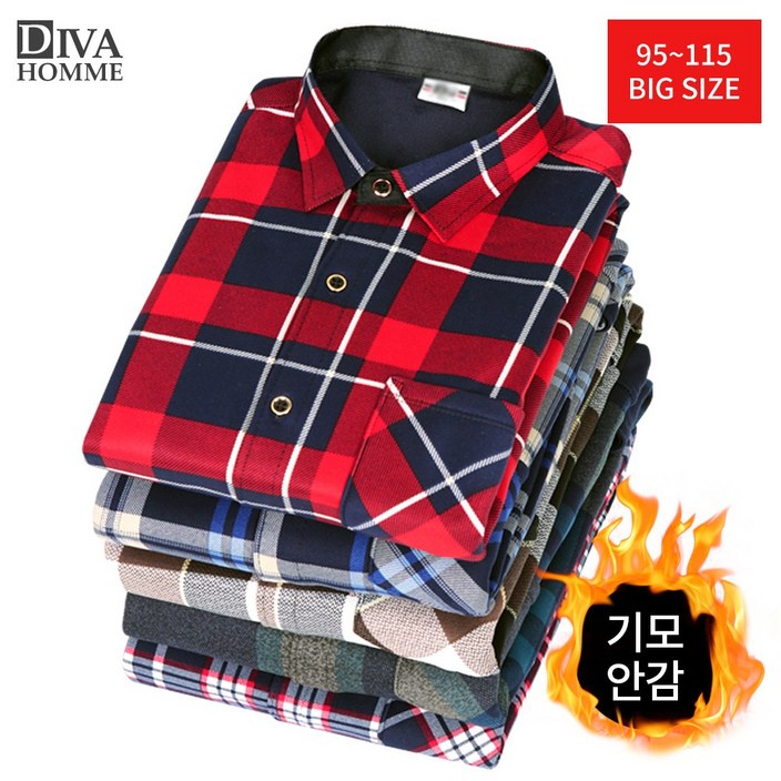 소프트 기모 안감 체크 남방 소프트 기모 안감 체크 남방