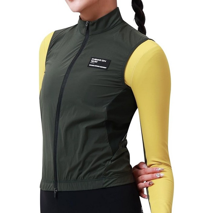 INBIKE 여성용 윈드브레이커 베스트 자외선 차단 UPF50+ 경량 통기성 자켓 자전거 일상 통근용 스타일리시 다용도 원피스 탑