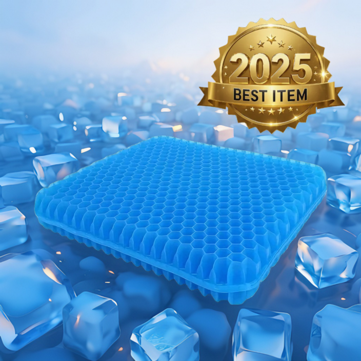 FeelColor 쿨 실리콘 시원한 방석 2025년 최신형 벌집 통풍 커버 세트