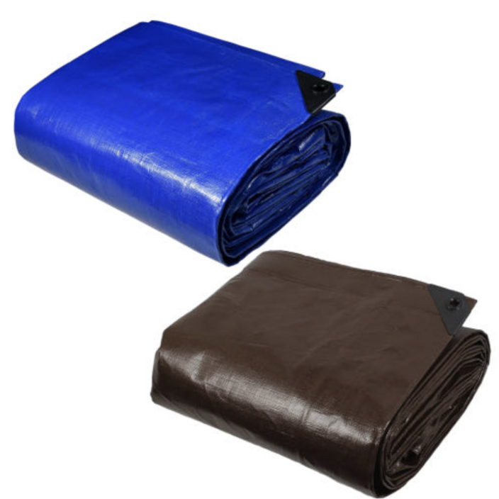 코스트코 방수포 타포린 다용도 화물차 캠핑 텐트 천막 타프 그라운드시트 3.6mx4.8m, 브라운