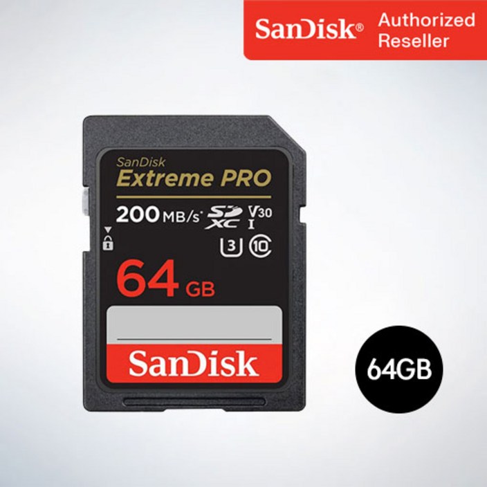 샌디스크익스트림프로 샌디스크 SD메모리카드 SDXC  Extreme Pro 익스트림 프로 UHS-I SDXXU 64GB