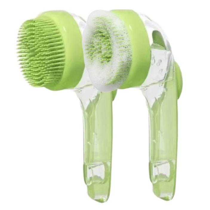 라라문 반려동물 마사지효과 목욕브러쉬, 1개, 초록