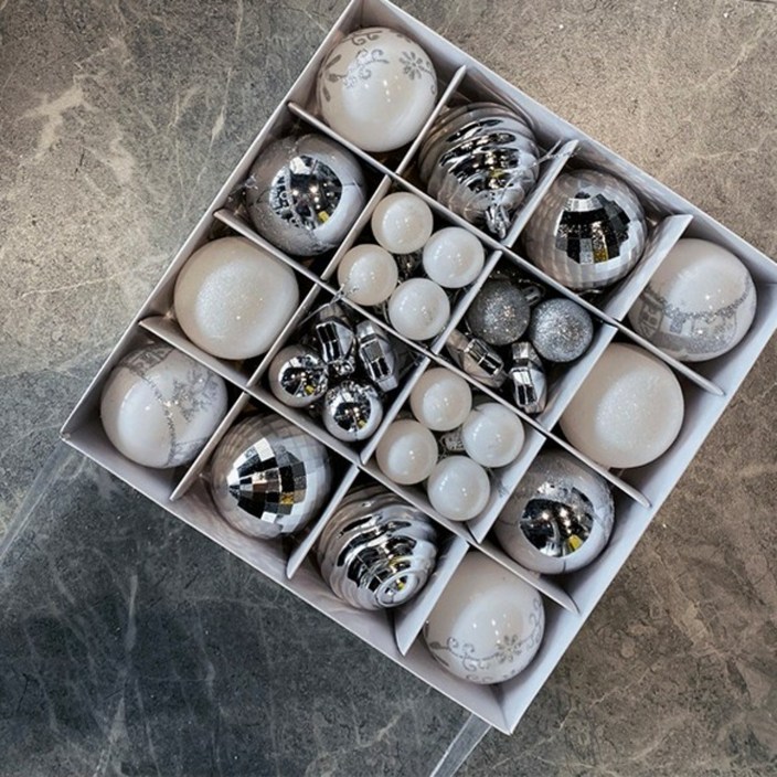 iSefoyo크리스마스 성탄 오너먼트 트리 장식품 데코용품 장식볼 세트 YZSDGQ11, 1세트, D사이즈 전시