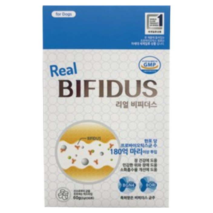 리얼 비피더스 강아지 유산균 60g (2g x 30포), 1개