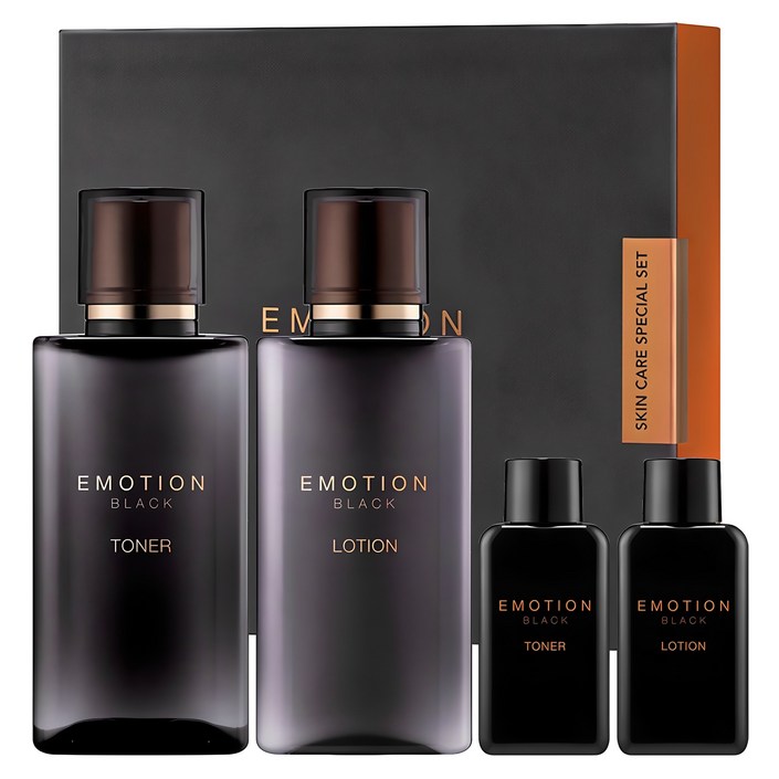 꽃을든남자 이모션 블랙 스킨케어 스페셜 토너 160ml  35ml  로션 160ml  35ml 세트, 1세트