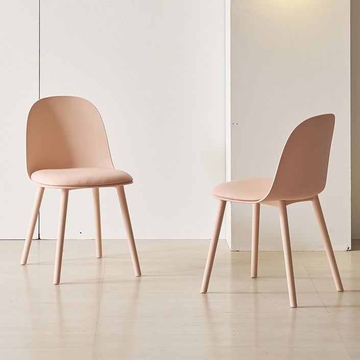 제이픽스 MJ인테리어 식탁의자, 핑크, 2개
